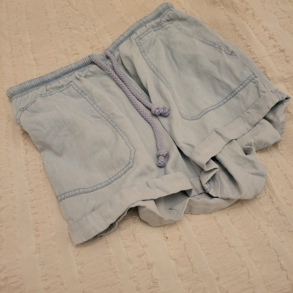 Rag Poets Light Wash Denim Shorts Size Medium